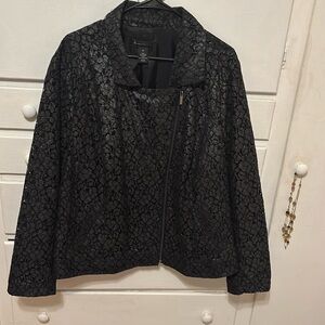 Lane Bryant Womens Size 28 Lace Zip Front Jacket.  NWOT